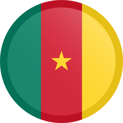 Flagge von Kamerun - Knopf Runde