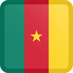 Vlag van Kameroen - Knop Vierkant