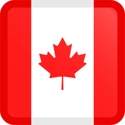 Drapeau du Canada - Bouton Carré