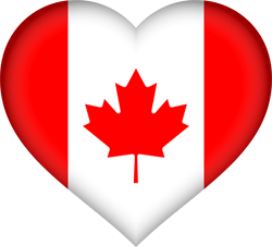 Drapeau du Canada - Coeur 3D
