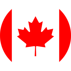 Flagge von Kanada - Kreis