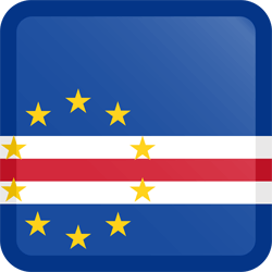 Vlag van Kaapverdië - Knop Vierkant