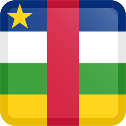 Flag of Central-African Republic, the - Button Square
