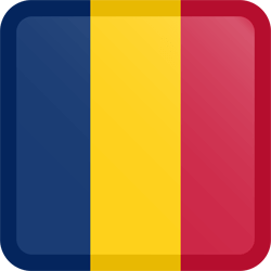 Vlag van Tsjaad - Knop Vierkant