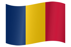 Flagge des Tschad - Winken