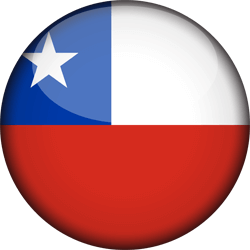 Flagge von Chile - 3D Runde