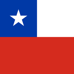 Flagge von Chile - Quadrat