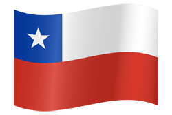 Vlag van Chili - Golvend