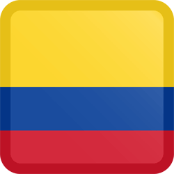Flag of Colombia - Button Square