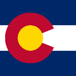 Vlag van Colorado - Vierkant
