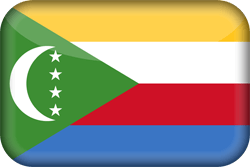Flagge der Komoren - 3D