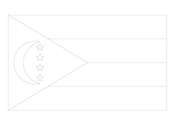 Flagge der Komoren - A3