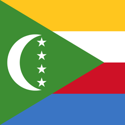 Vlag van de Comoren - Vierkant