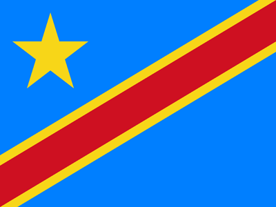 Vlag van Congo-Kinshasa - vlag van Zaïre - de vlag van de Democratische Republiek Congo - Origineel