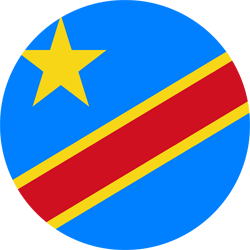 Drapeau de la République du Congo-Kinshasa - Rond