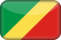 Vlag van Congo-Brazzaville - de vlag van de Republiek Congo - 3D