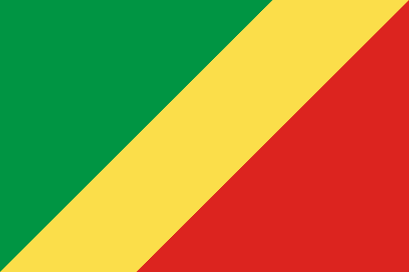Kongo, Republik-Kongo-Brazzaville Flagge Paket