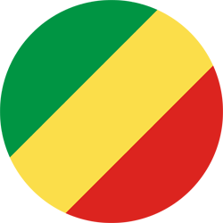 Vlag van Congo-Brazzaville - de vlag van de Republiek Congo - Rond