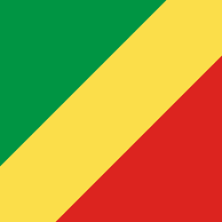 Flagge des Kongo-Kinshasa - Flag von Zaire - Flagge der Demokratischen Republik Kongo - Quadrat