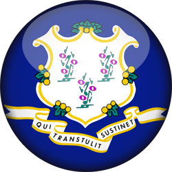 drapeau de Connecticut - 3D Rond