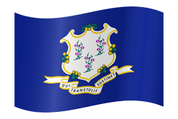 Flagge von Connecticut - Winken