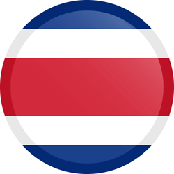 Flag of Costa Rica - Button Round