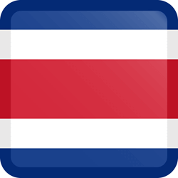 Flag of Costa Rica - Button Square