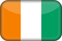 Flagge der Elfenbeinküste - Flagge der Côte d ' Ivoire - 3D