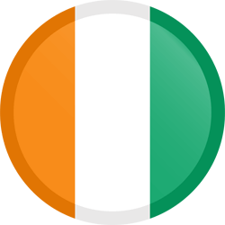 Flagge der Elfenbeinküste - Flagge der Côte d ' Ivoire - Knopf Runde