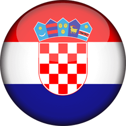 Flagge Kroatiens - 3D Runde