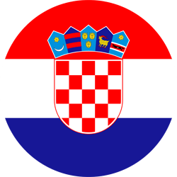 Drapeau de la Croatie - Rond