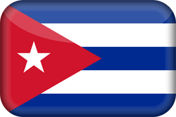 Flagge von Kuba - 3D