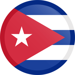 Vlag van Cuba - Knop Rond