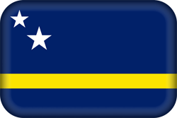 Flagge von Curacao - 3D