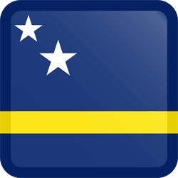Vlag van Curaçao - Knop Vierkant