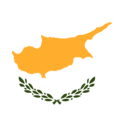 Vlag van Cyprus - vlag van de Republiek Cyprus - Rond
