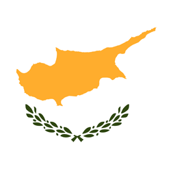 Vlag van Cyprus - vlag van de Republiek Cyprus - Vierkant