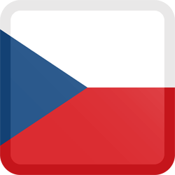 Flag of the Czech Republic - Button Square