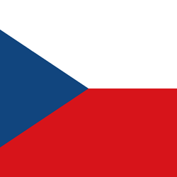 Flagge der Tschechischen Republik - Quadrat
