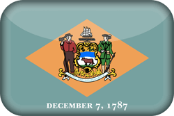Flagge von Delaware - 3D