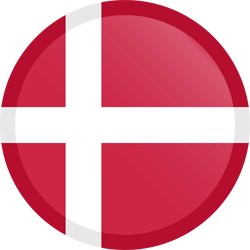 Vlag van Denemarken - Knop Rond
