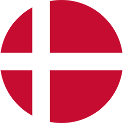 Drapeau du Danemark - Rond