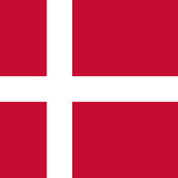Vlag van Denemarken - Vierkant