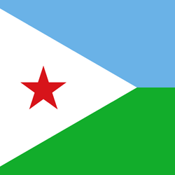 Vlag van Djibouti - Vierkant