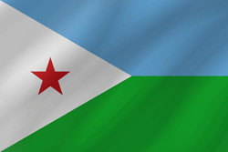 Vlag van Djibouti - Golf