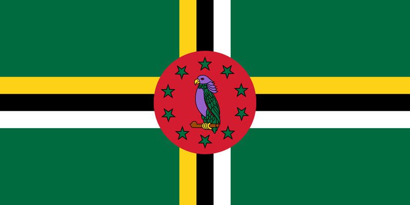 Set complet drapeau Dominique