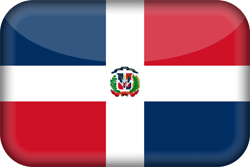 Flagge der Dominikanischen Republik - 3D