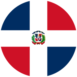 Drapeau de la République dominicaine - Rond