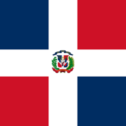 Flagge der Dominikanischen Republik - Quadrat