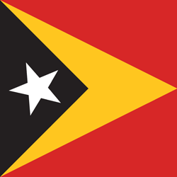 Vlag van Oost-Timor - Vierkant
